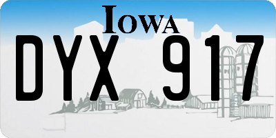 IA license plate DYX917