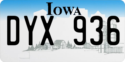 IA license plate DYX936