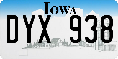 IA license plate DYX938