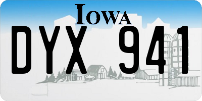 IA license plate DYX941