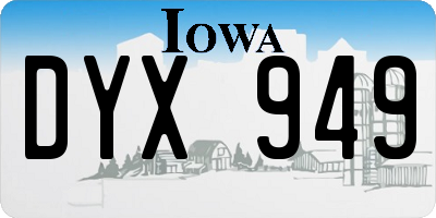 IA license plate DYX949