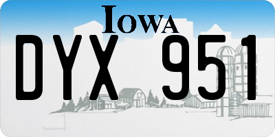 IA license plate DYX951