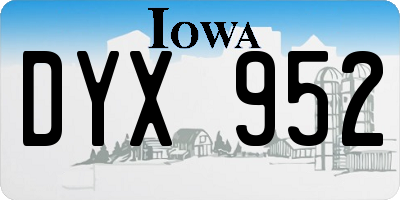 IA license plate DYX952