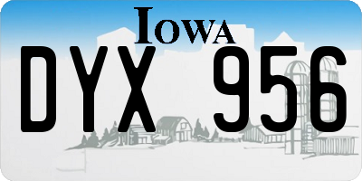 IA license plate DYX956