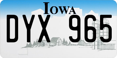 IA license plate DYX965