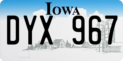 IA license plate DYX967
