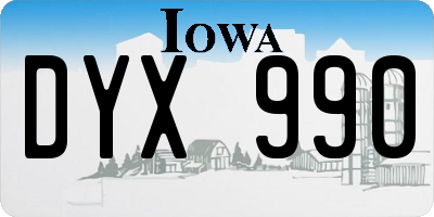 IA license plate DYX990