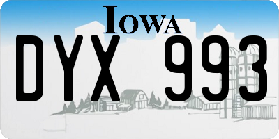 IA license plate DYX993
