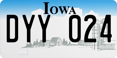 IA license plate DYY024