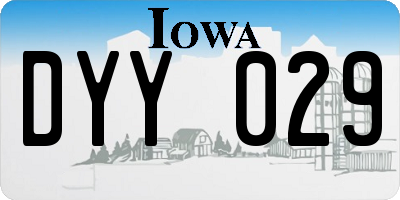 IA license plate DYY029
