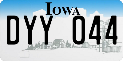 IA license plate DYY044