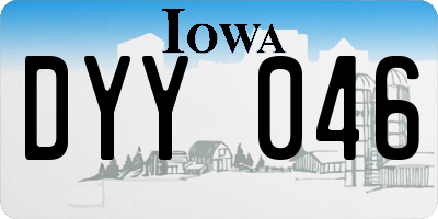 IA license plate DYY046