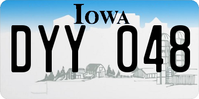 IA license plate DYY048