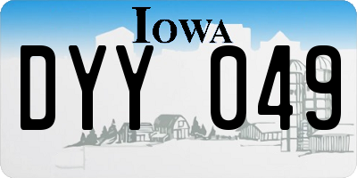 IA license plate DYY049