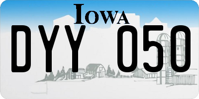 IA license plate DYY050