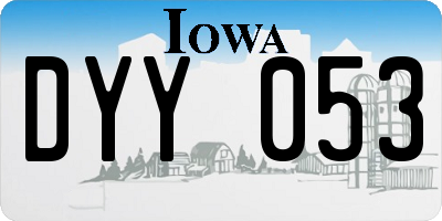 IA license plate DYY053