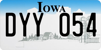 IA license plate DYY054