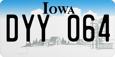IA license plate DYY064
