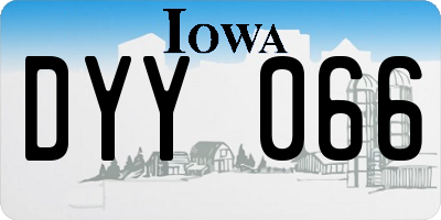 IA license plate DYY066