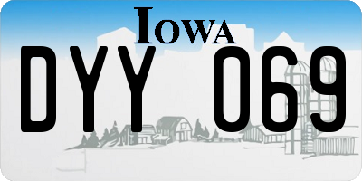 IA license plate DYY069