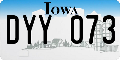 IA license plate DYY073
