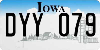 IA license plate DYY079