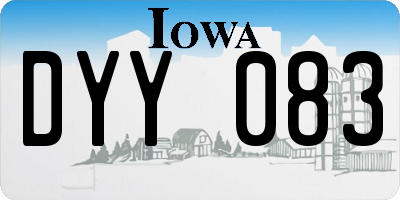 IA license plate DYY083