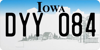 IA license plate DYY084