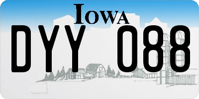 IA license plate DYY088