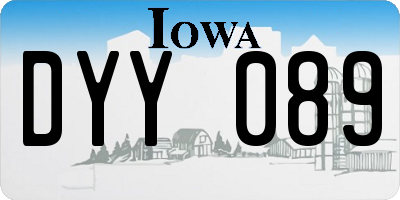IA license plate DYY089