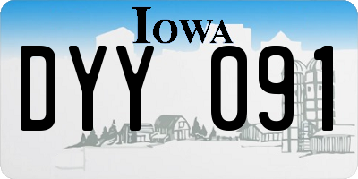 IA license plate DYY091