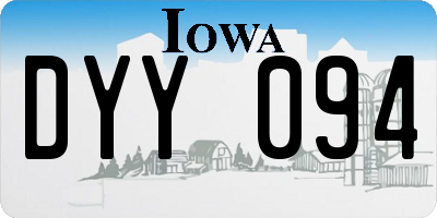 IA license plate DYY094