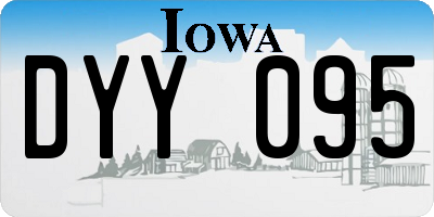 IA license plate DYY095