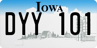 IA license plate DYY101