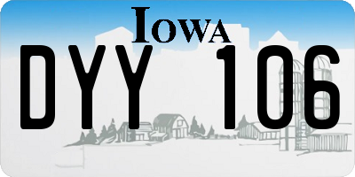 IA license plate DYY106