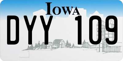 IA license plate DYY109