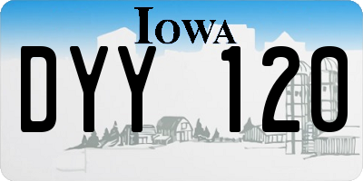 IA license plate DYY120