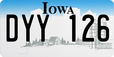 IA license plate DYY126