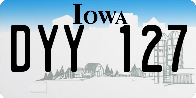 IA license plate DYY127