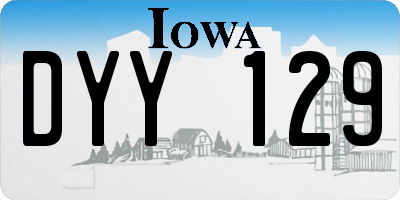 IA license plate DYY129