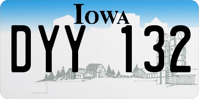 IA license plate DYY132