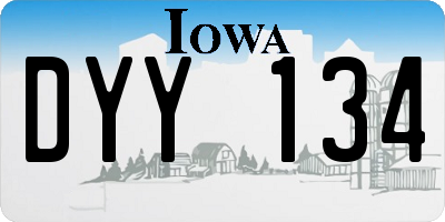 IA license plate DYY134