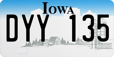 IA license plate DYY135