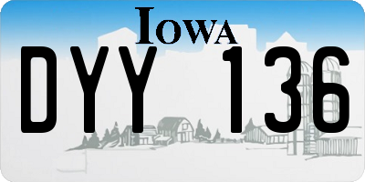 IA license plate DYY136