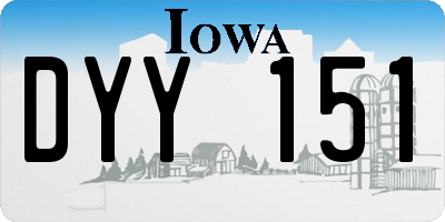 IA license plate DYY151