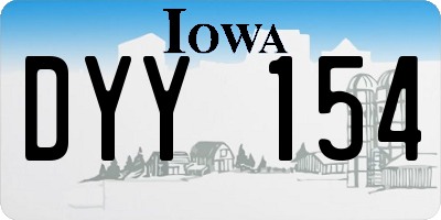 IA license plate DYY154
