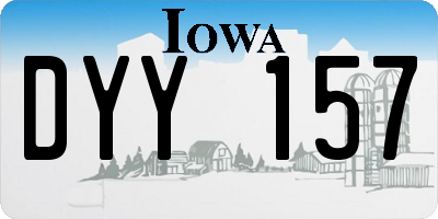 IA license plate DYY157