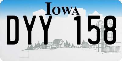 IA license plate DYY158