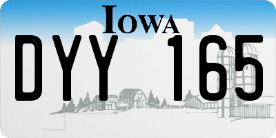 IA license plate DYY165