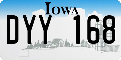 IA license plate DYY168